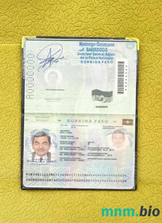 Burkina Faso paszport (2008-2018) wygląd zdjęcia pliki PSD, skan i fotografowany obraz
